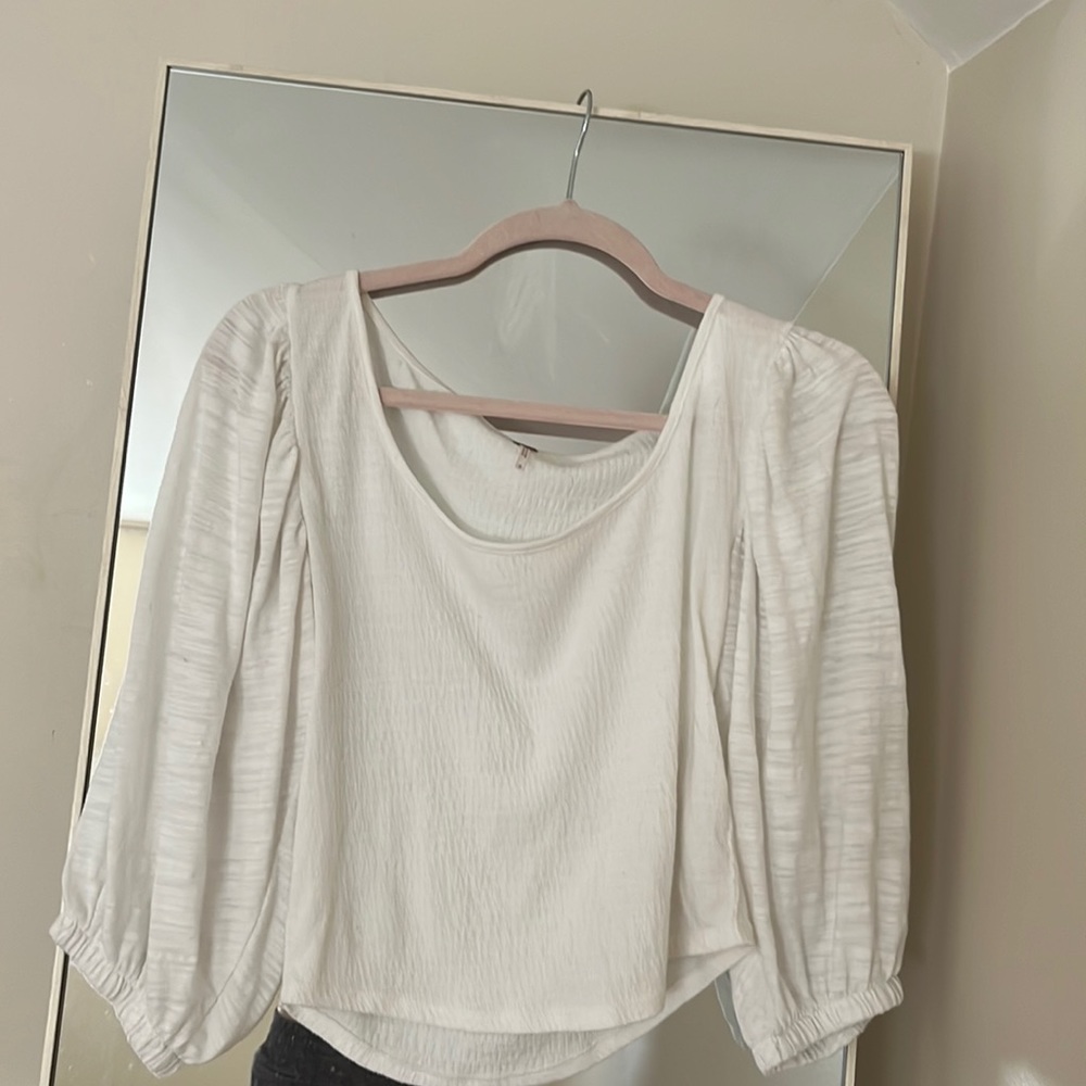 Free People White Top Size S